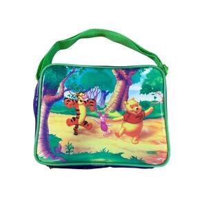 Vintage 90s Thermos Lunch Box Bag Disney Winnie the Pooh Tigger Piglet